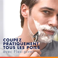 Cartouches de rechange de rasoir Gillette Fusion5 ProGlide pour hommes de rasoir pour manche de rasoir Flex-pivot, cartouches à 5 lames de rasoir, lame de précision pour hommes