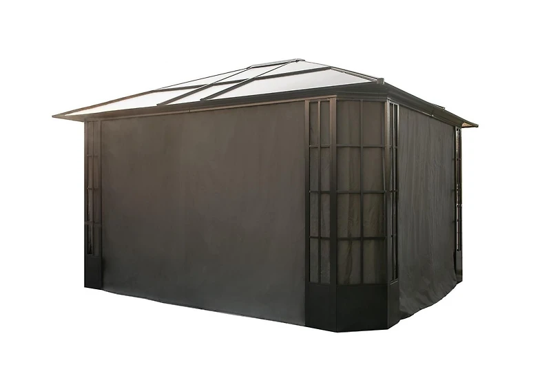 Sojag Savino 12 x 14 x 7 ft Grey Curtains for Savino Gazebo, Polyester, Outdoor Shades