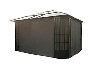 Sojag Savino 12 x 14 x 7 ft Grey Curtains for Savino Gazebo, Polyester, Outdoor Shades
