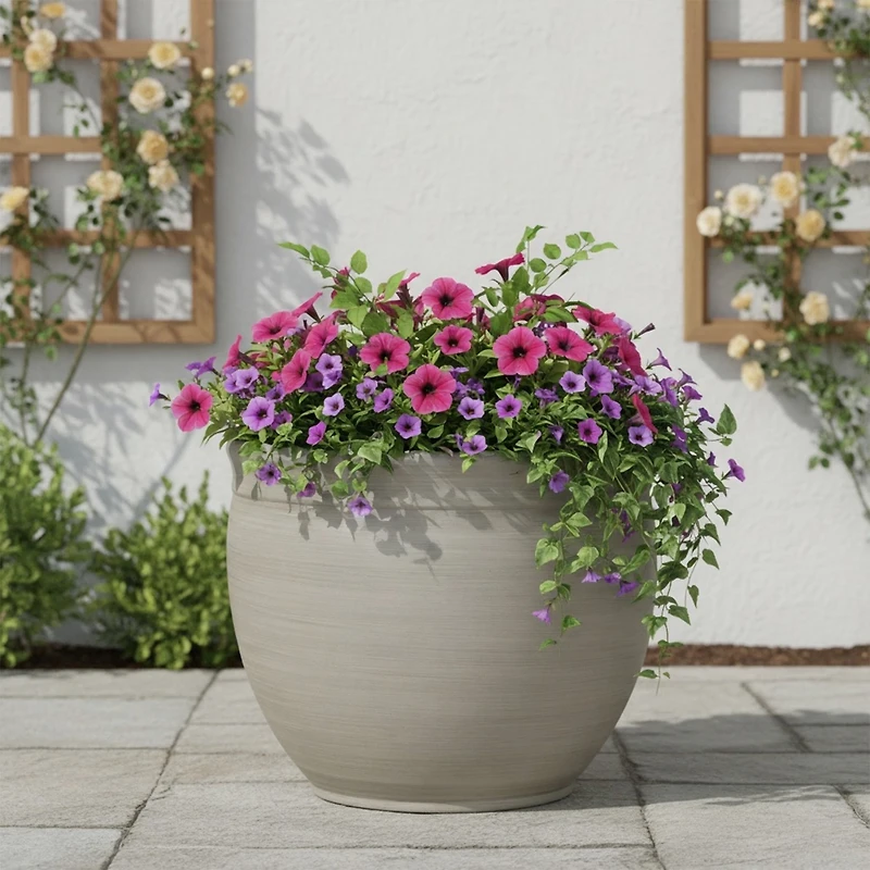 Jardinière en Résine Mainstays 15,5 pouces, Gris Bouleau