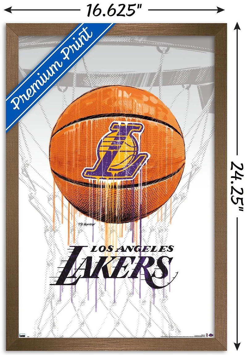 NBA Los Angeles Lakers - Drip Ball 20 Wall Poster