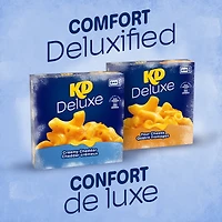 KD Deluxe Creamy Cheddar Macaroni and Cheese Frozen Dinner, 340g Box, 340g