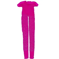 RHINESTONE FISHNET TIGHTS- HOT PINK