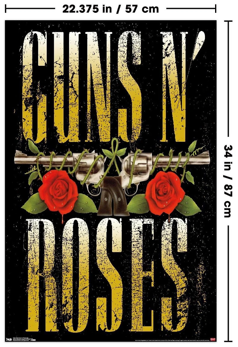 Guns N' Roses - Stacked Logo Wall Poster, 22.375" x 34"