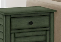 Monarch Specialties Accent Table, Nightstand, Storage Drawer, End, Side Table, Bedroom, Lamp, Storage, Antique Green Veneer, Transitional