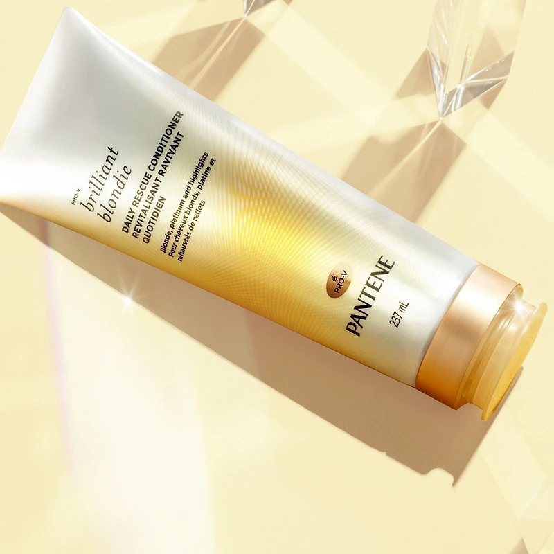 Revitalisant ravivant quotidien Pantene Brilliant Blondie pour cheveux colorés blonds, sans parabènes