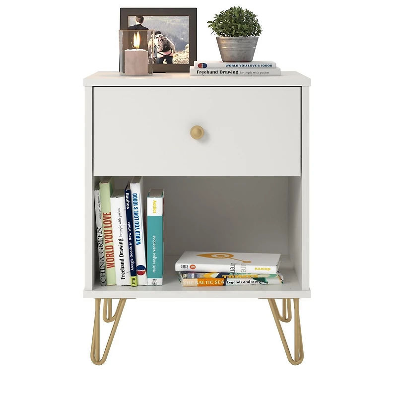 Novogratz Finley, table de chevet, blanc