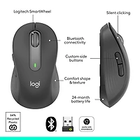 Logitech Signature M650 Souris Sans Fil - Pour Mains de Petites & Moyennes Tailles - Graphite