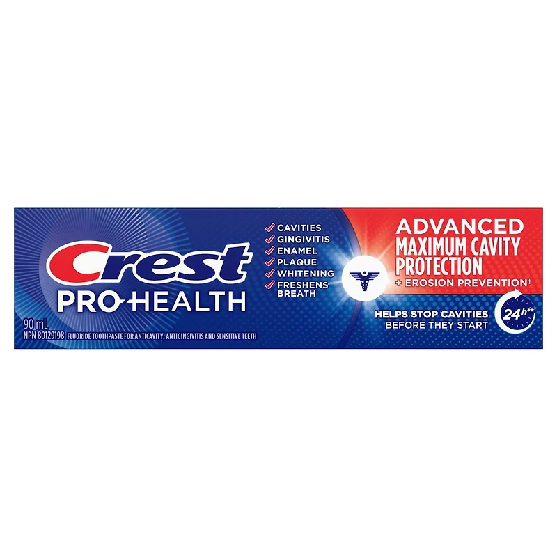 Crest Pro-Health Advanced Maximum Cavity Protection + Erosion Prevention Toothpaste, 90ML