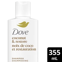 Shampoing pour Cheveux Abîmés, Dove Huile de Coco & Restauration avec Soin Bio-Protéine Liquide, 355mL 355 ML