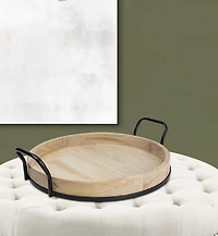Better Homes & Gardens Plateau en bois clair et métal