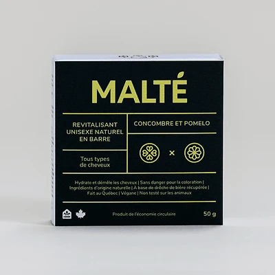 Natural Unisex Moisturizing and Detangling Conditioner Bar - Cucumber & Pomelo