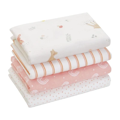Couvertures en flanelle pour bébé George Baby Paquet de 4, coton biologique