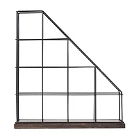 hometrends Benbrook Magazine File, Black/Walnut