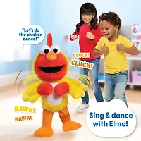 Peluche Elmo déguisé en poulet de Sesame Street de 33 cm de haut, peluches dansantes, animaux en peluche Peluche Elmo déguisé en poulet de Sesame Street