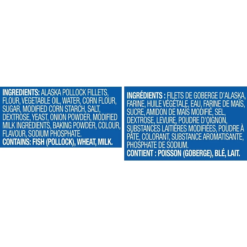BlueWater Seafoods Breaded Fish Sandwich, Wild Caught Alaskan Pollock, Frozen, 8 Count, 519 g Package, Breaded Alaskan pollock fish sandwich fillets