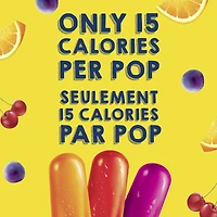 Pops glacés Popsicle Orange, Cerise et Raisin Faible en Sucre 18 x 48 mL