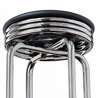 Tabourets à siège pivotant Winsome Summit, ensemble de 2 pièces, noir et chrome