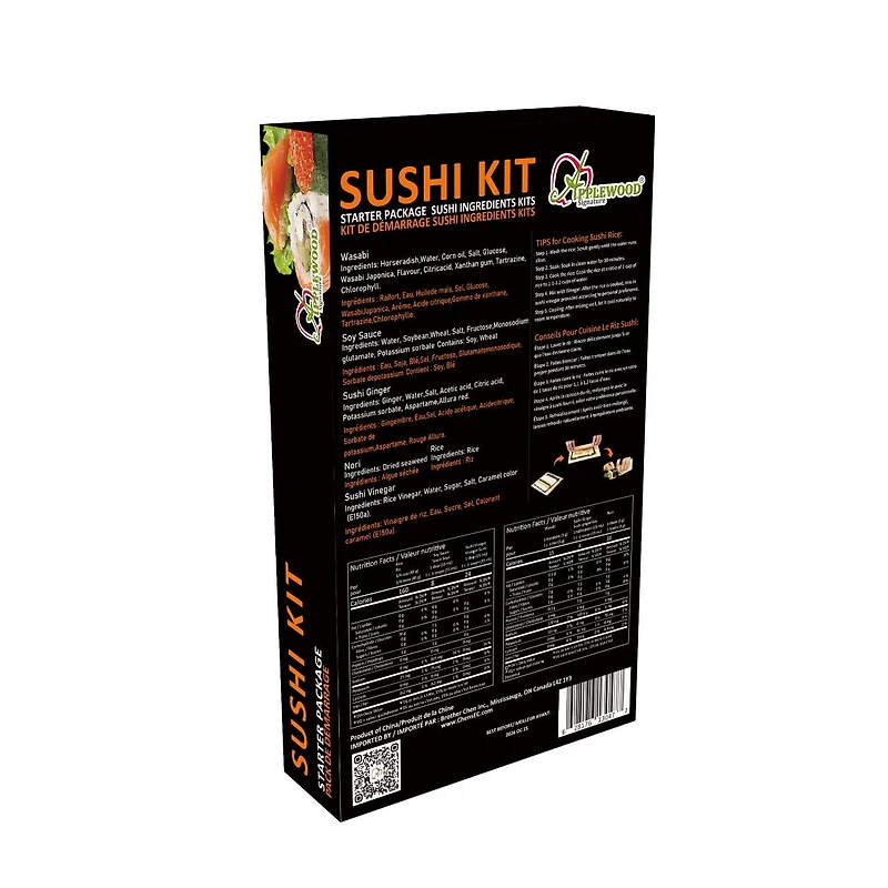 Applewood Signature Sushi Kit (576g), Starter Package Sushi Kit - Serves 4