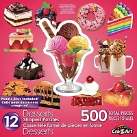 Cra-Z-Art 12 Dessert Shaped Puzzles, 500pcs