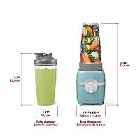 Starfrit Personal Blender - Two 828ml Cups - Two Blades - High, Low & Pulse Modes - 300W - Eucalyptus, Blender