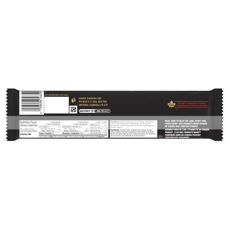 MARS, barres de chocolat sans arachides, 8 formats goûter, 104g