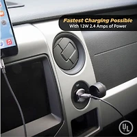 Scosche USBC121MSG Revolt Single Port 12W USB Mobile Cigarette Lighter Adapter Car Charger