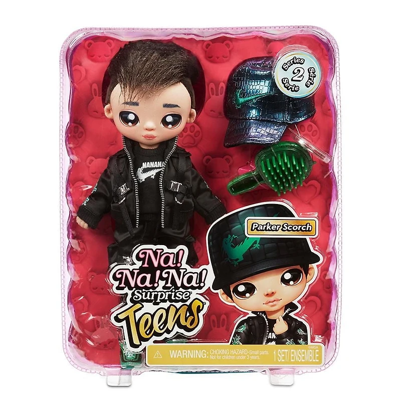 Na Na Na Surprise Teens Fashion Doll – Parker Scorch, 11" Soft Fabric Boy Doll, Dragon Inspired