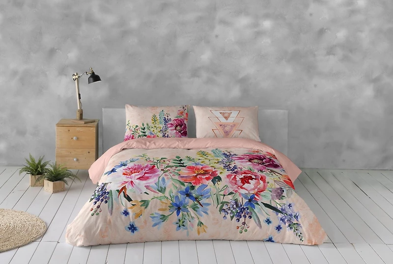 Gouchee Home Chiba Floral Print Cotton Duvet Cover Set