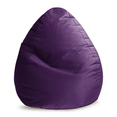 Fauteuil poire Gouchee Home Sambre mauve – Tissu polyester velours doux avec rembourrage en billes de polystyrène, adapté aux adultes et aux adolescents, siège léger et portable pour dortoir ou salon