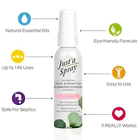 Just'a Spray Éliminateur d'odeurs gênantes, Poudre de bébe, 55 ml, Vaporisateur avant utilisation de la cuvette Just'a Spray Éliminateur d'odeurs gênantes, Poudre de bébe, 55 ml, Vaporisateur avant utilisation de la cuvette, Jusqu'à 400 vaporisations