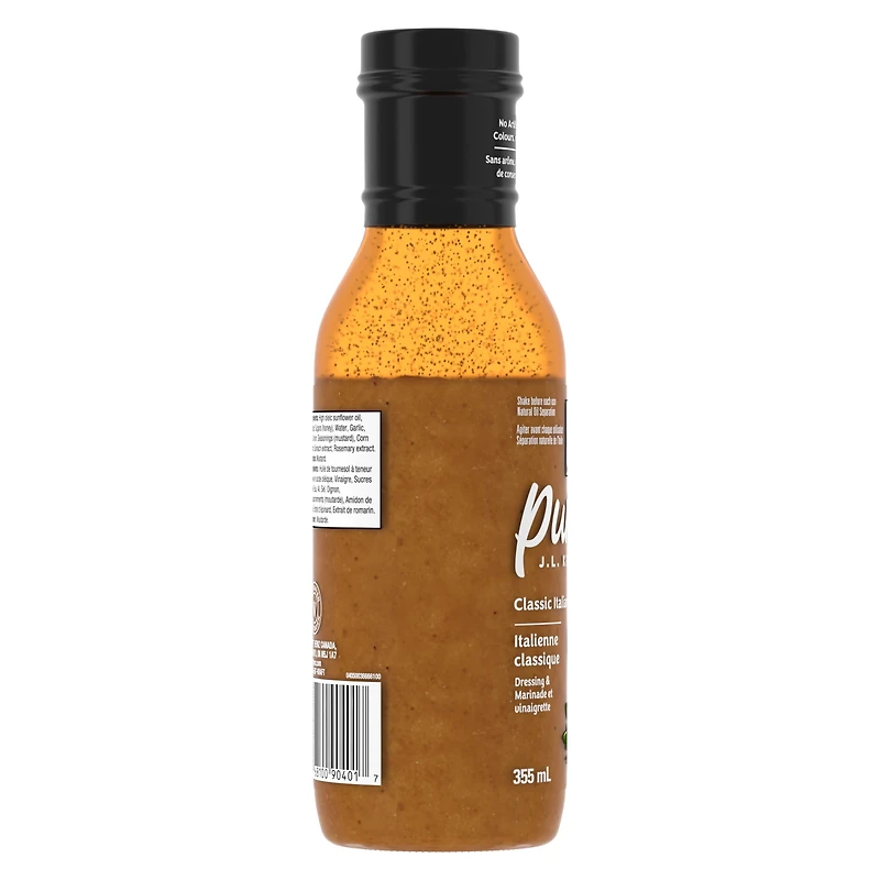 Pure J.L. KRAFT Classic Italian Dressing & Marinade, 355 mL Bottle