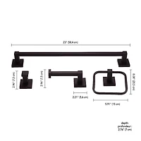 Ensemble de salle de bain tout-en-un de 5 pièces Auckland, noir, similibois, applique murale à 3 ampoules avec abat-jours en verre bullé, porte-serviette, anneau à serviette, crochet à peign