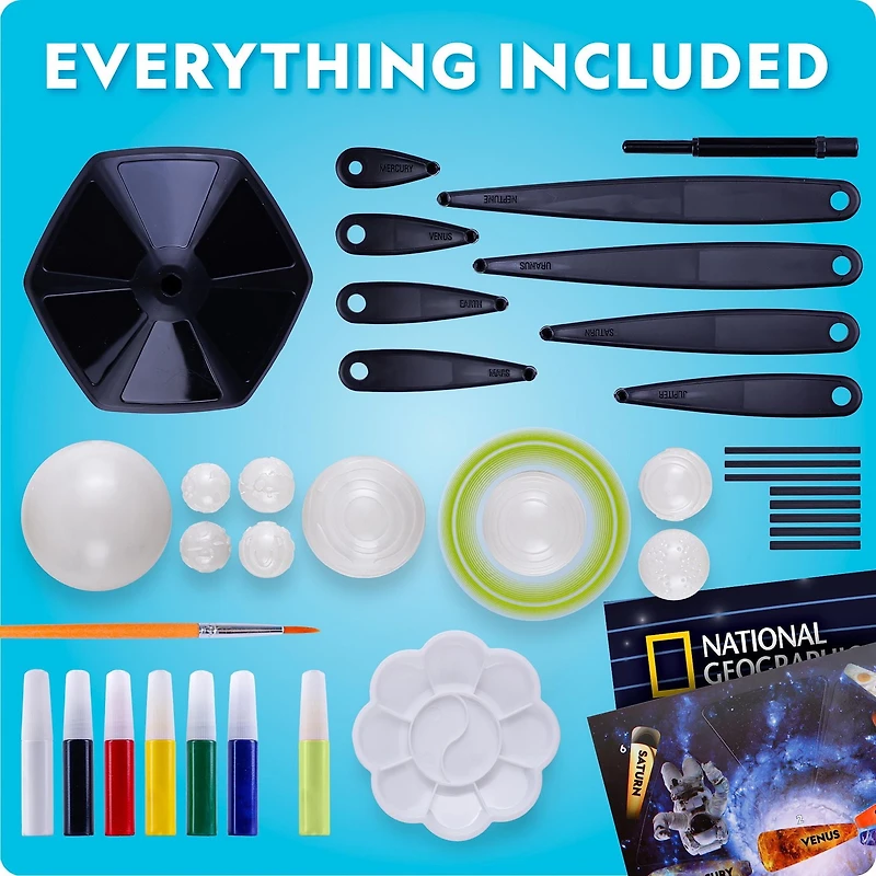 National Geographic: Glow in the Dark Solar System – Educational STEM Kit for Kids Ages 6+, Solar System