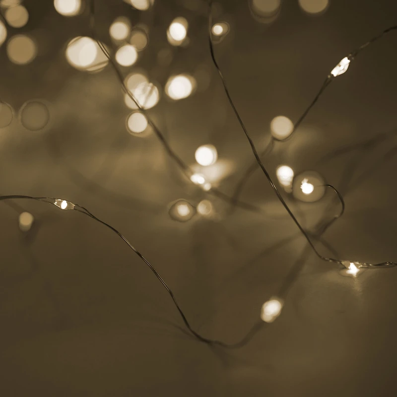 Holiday Time 100 Microdot Battery Operated LED String Light, Warm White, 100 MICRODOT B/O LED STRING LIGHT