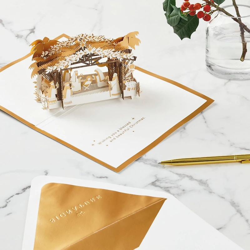 Carte en relief Paper Wonder de Noël – Signature de Hallmark (Nativité)