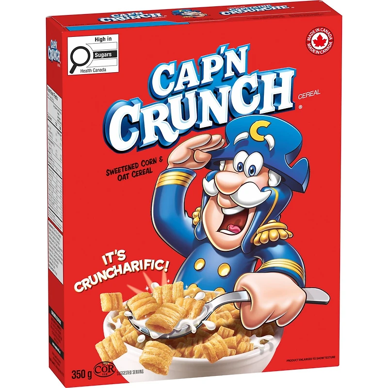 Cap'N Crunch Original Cereal, 350 g.