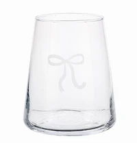 Holiday Time Bow verre à vin sans tige 17oz