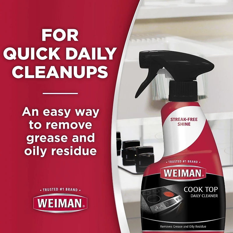 Weiman Daily Cook Top Nettoyant, 12 oz Nettoyant sans traces