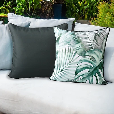 Ensemble de 2 coussins décoratifs d'intérieur/extérieur à vert