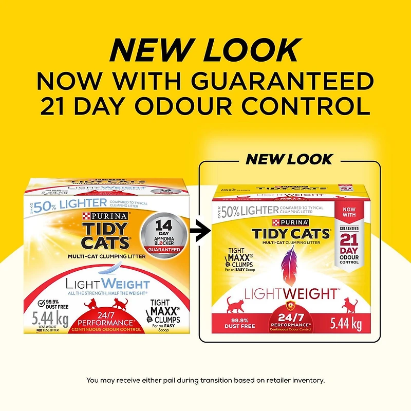 Tidy Cats Poids Plume 24/7 Performance Multichat, Litière Agglomérante pour Chats 5,44 kg 5,44 kg