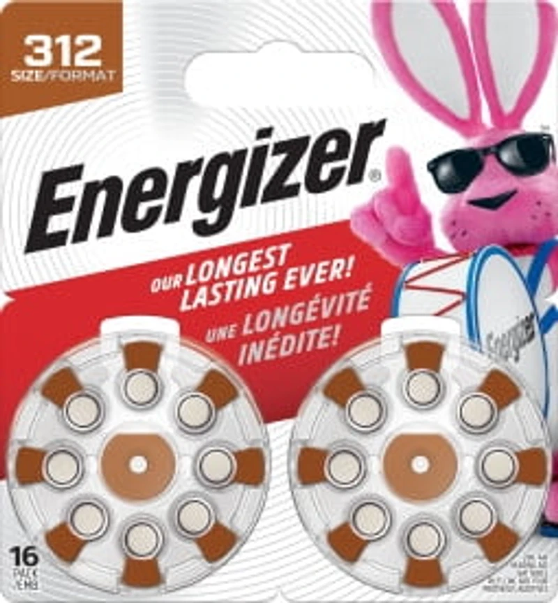 Energizer 312, Emballage de 16, Brun