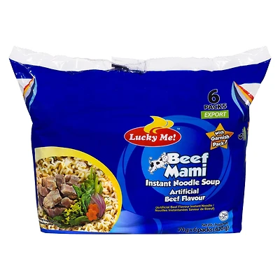 Lucky Me Beef Mami Artificial Beef Flavour Instant Noodles Soup