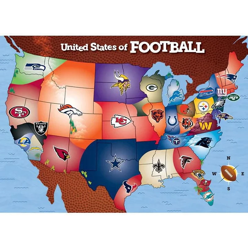 Masterpieces Puzzle Company NFL - League Map 500 Piece Jigsaw Puzzle