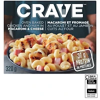 CRAVE Oven Baked Chicken and Ham in Macaroni & Cheese, 320g
