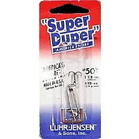 Luhr-Jensen Super Duper Spoon 1-1/8" 1/12 oz, Chrome/Silver Prism-Lite