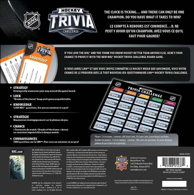 Masterpieces Puzzle Company NHL Hockey Trivia Challenge