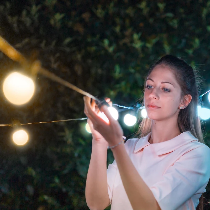 Twinkly Festoon Ampoules LED Smart 20 AWW, guirlande noire de 33 pieds, Gen II