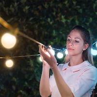 Twinkly Festoon Ampoules LED Smart 20 AWW, guirlande noire de 33 pieds, Gen II