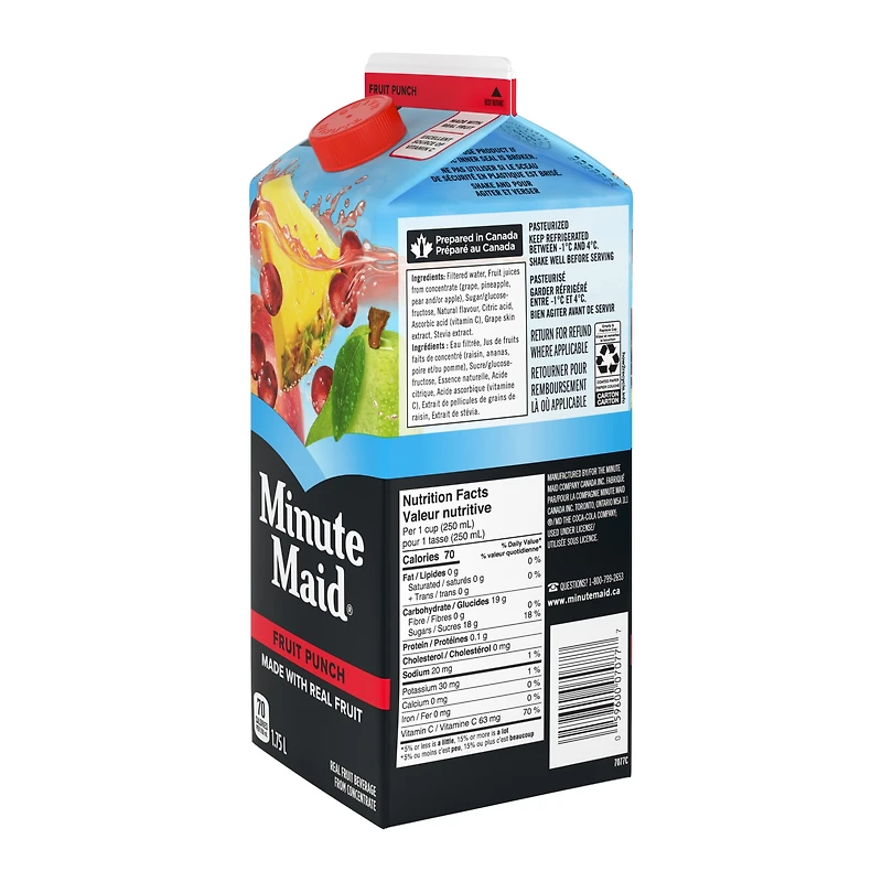 Minute Maid Fruit Punch Gable top, 1.75 Liters